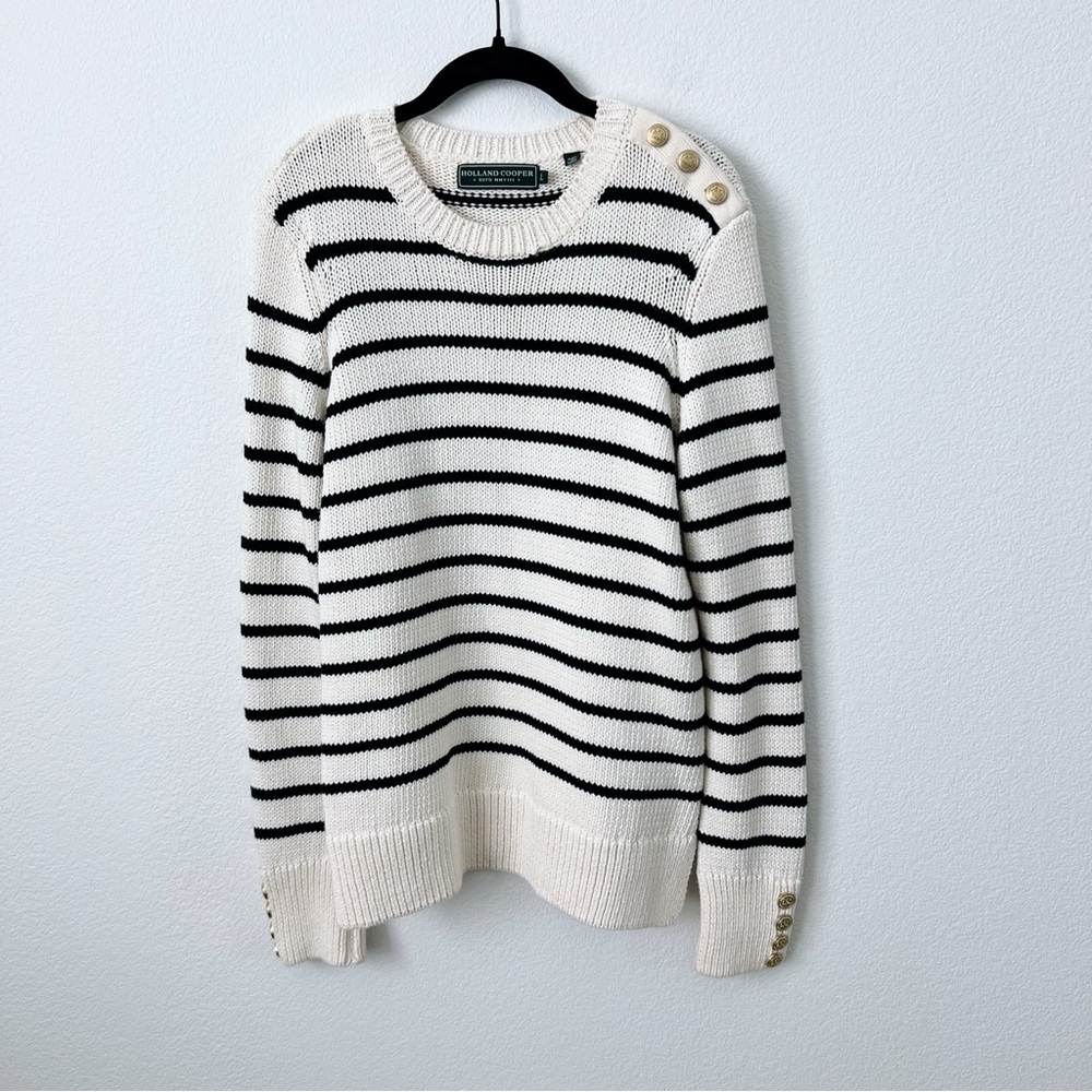 Holland Cooper Henley Striped Jumper